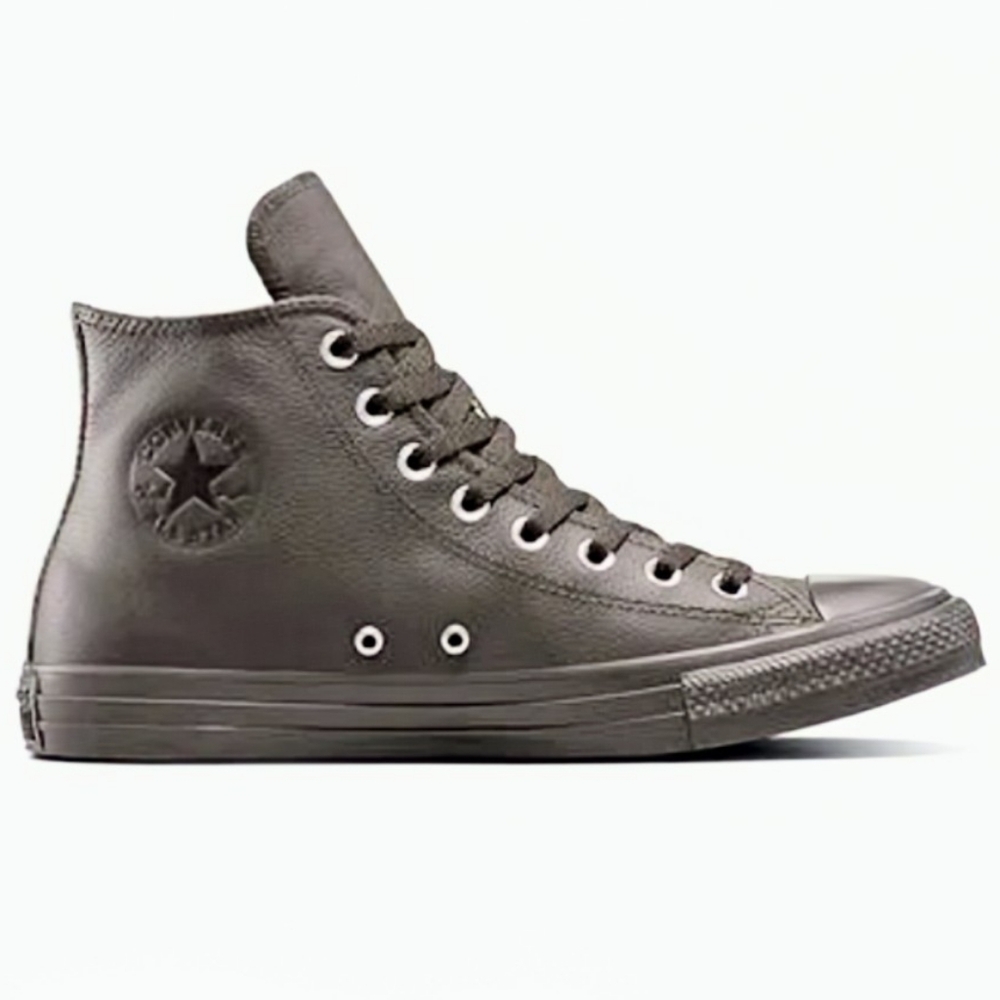 Converse All Star Water Repellent Hi Top Brown Leather Sneakers Women 6/Men 4 - Picture 7 of 8